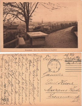 Graudenz Westpreussen vom Schlossberg Grudziadz o 1917