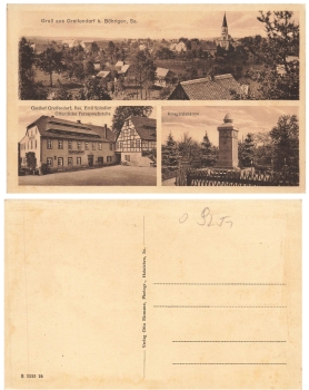 09661 Greifendorf Gasthof War Memorial *ca.1915
