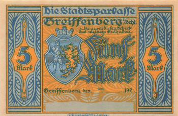 LGreiffenberg Schlesien Notgeldschein Gryfów Śląski 1920
