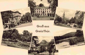 Greiz Vogtland Mehrbildkarte o 1960