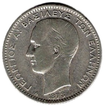 Griechenland 1 Drachme 1873 A Georg I