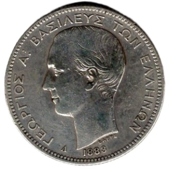 Griechenland 2 Drachmen 1868 A George I