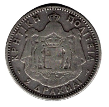 Greece, Crete: 2 Drachmas, 1901 – George