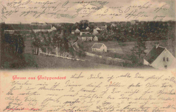 04773 Gröppendorf railway postmark Wermsdorf-Oschatz Train 5723 o 1906