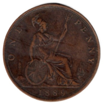 Großbritannien 1 Penny 1889 Victoria UK 