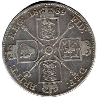 Großbritannien Double Florin (4 Shillings) 1889 Victoria