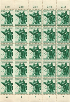 Greater German Empire Michel 897 Tyrolean State Shooting Switch Sheet Part ** 1944