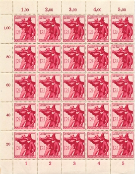 Greater German Empire Michel 898 Tyrolean State Shooting Switch Sheet Part ** 1944