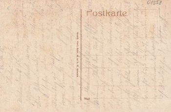 01558 Großenhain Kunstbrunnen mit Schuhlager Paul Klahre gebraucht 1918