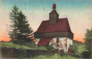 Großrückerswalde Kirche o 1976 Karte ist um 1920