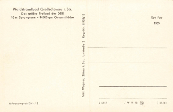 02779 Großschönau Sachsen Waldstrandbad * 1961