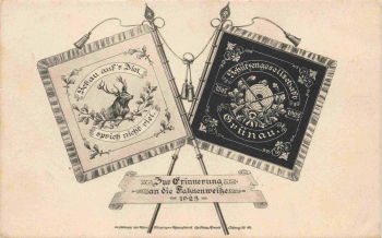 07338 Grünau Leutenberg Fahnenweihe der Schützengesellschaft o 1925