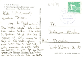 01979 Grünewalde Lauchhammer Mehrbildkarte o 1985
