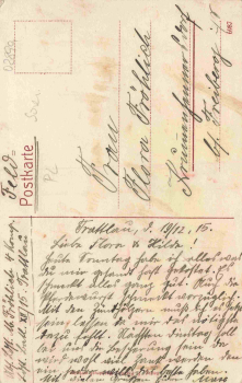 Grunau bei Ostritz Krzewina Frankes Warenhandlung gebraucht 1915
