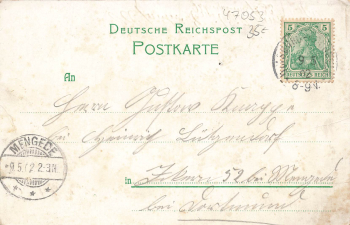 47053 Grunewald bei Duisburg Litho Straßenbahn o .1902