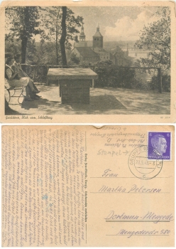 Gruppe training area stamp on AK Graudenz o May 20, 1943