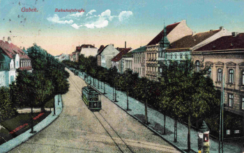 03172 Guben Niederlausitz Bahnhofstrasse o um 1915