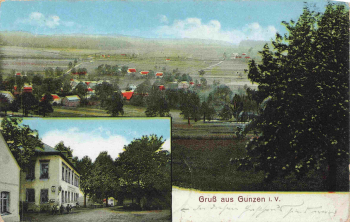 Gunzen Vogtland Gasthof o 1913