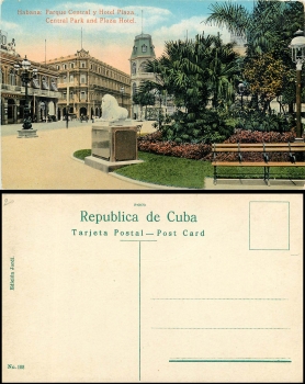 Cuba Habanna Parque Central y Hotel Plaza *ca.1920