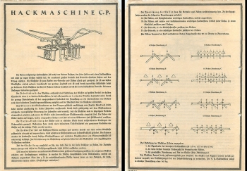 Agriculture Hoeing Machine C.P. Advertising brochure A4