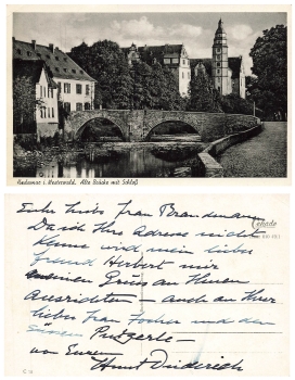 Hadamar old bridge with lock used. circa 1940
