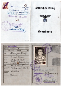 Haldensleben identification card of the German Reich 1944