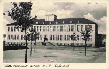 Halle Saale Heeresnachrichtenschule H.T.L.  Feldpoststempel 1942