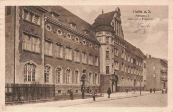 Halle Saale Thielenstrasse Postamt 2 Bahnpost o 1918