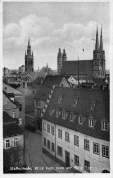 Halle Saale vom Dom o 1941