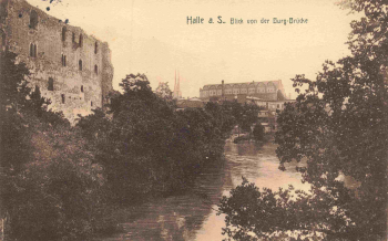 Halle Saale von der Burgbrücke o 1915
