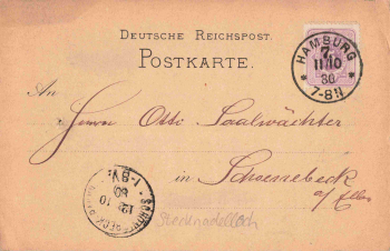 Hamburg Börse 1880 – Seltener Vorläufer mit Stempel Historische Postkarte
