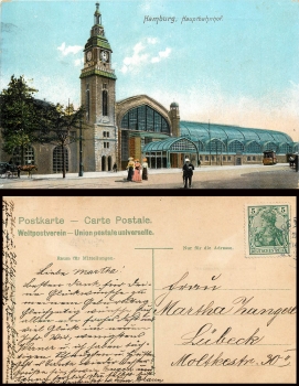 Hamburg Central Station o ca.1920