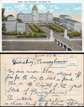 Harrisburg Pennsylvania Capitol Park Extension gebr. ca.1920