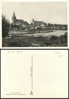 Havelberg Stadtbild mit Dom und Pfarrkirche * ca.1934