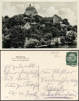 Havelberg Cathedral with city moat o 31.5.1934