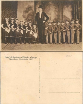 Heeps Liliputaner-Künstler-Truppe Zwerge * ca. 1920