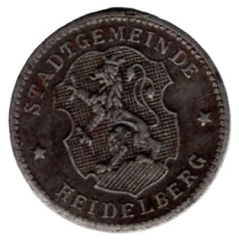 Heidelberg City Council War Money 10 Pfennigs
