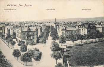 01809 Heidenau Sachsen Bismarck Strasse Kreuzstrasse Mittelstrasse o 1936