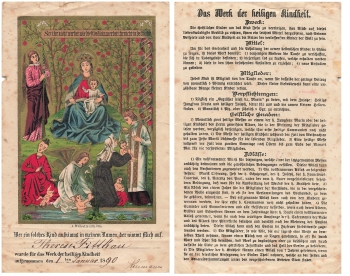 Image of a saint in 1890 for baptism