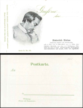 Heinrich Heine poet series D No. 93, * approx. 1900