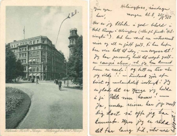 Helsinki Hotel Kamp Finland br. 8/25/1928