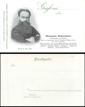 Hermann Sudermann German writer and playwright Series D No. 106 *ca. 1900
