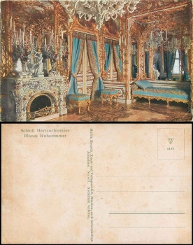 83209 Herrenchiemsee Schloss Blaues Ruhezimmer * ca. 1920