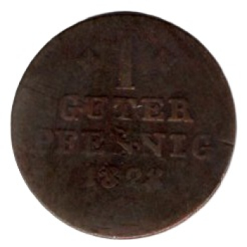 Hessen Kassel 1 Guter Pfennig 1828 Wilhelm II.