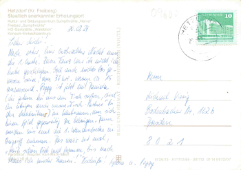 Hetzdorf Sachsen Mehrbildkarte o 1987