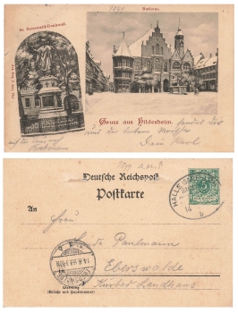 Hildesheim private postal stationery PP9F51 o June 14, 1899