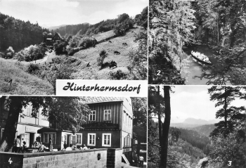 01855 Hinterhermsdorf Sächsische Schweiz Mehrbildkarte Gasthof Erbgericht * 1979