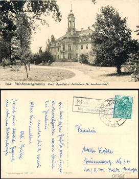 01768 Hirschbach about Dippoldiswalde country postmark on postcard Reinhardtsgrimma o 14.6.1960