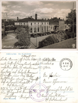 Hirschberg Silesia Railway Station Jelenia Gora Field Post Home Horse Hospital 108 o 1941
