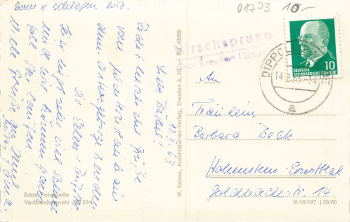 01773 Hirschsprung Erzgebirge Ladenmuehle Landpoststempel o 14.2.1963